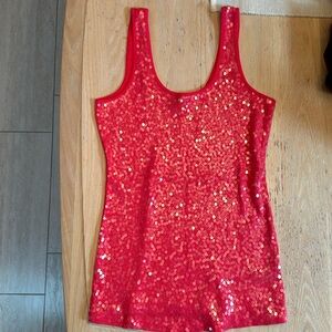 Express size Small Coral sequence tank top